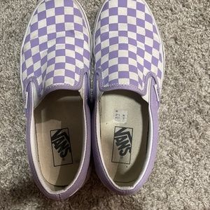 Light Purple Slip On Vans